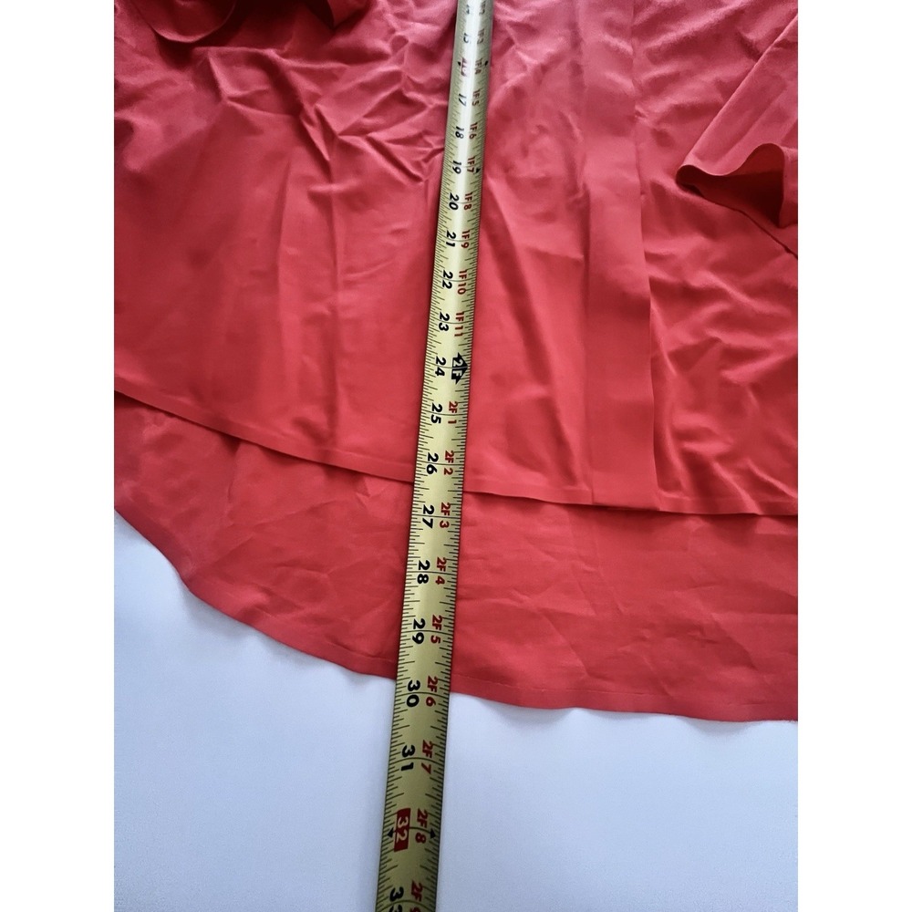 Athleta 1X Coral Long Sleeve Tunic Top Hidden Placket Hi Low Travel Stretch - Picture 6 of 8